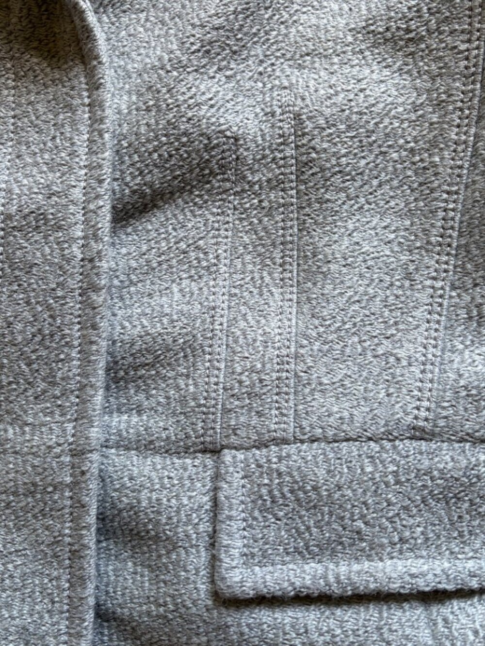 Banana Republic mid-length textured wool-blend coat Heather Gray Size 10P - Picture 9 of 13
